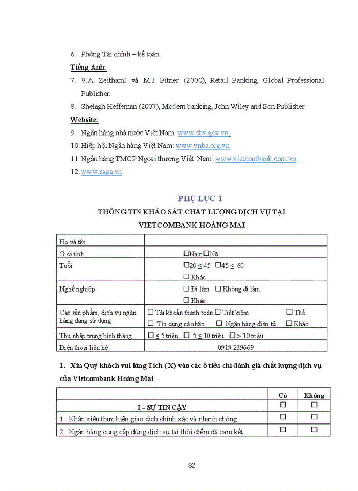 image for page ThS Nâng cao chất lượng dịch vụ đối với khách hàng cá nhân tại Ngân hàng TMCổ phần Ngoại thương Chi nhánh Hoàng Mai
