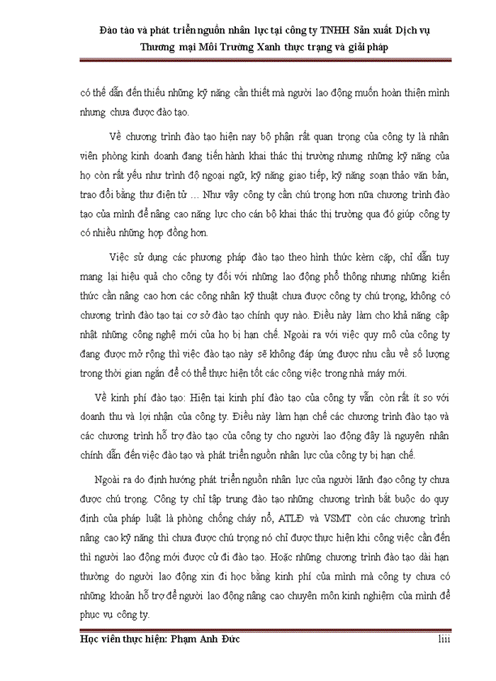 image for page ThS Đào tào và phát triển nguồn nhân lực tại công ty Trách nhiệm hữu hạn Sản xuất Dịch vụ Thương mại Môi Trường Xanh thực trạng và giải pháp