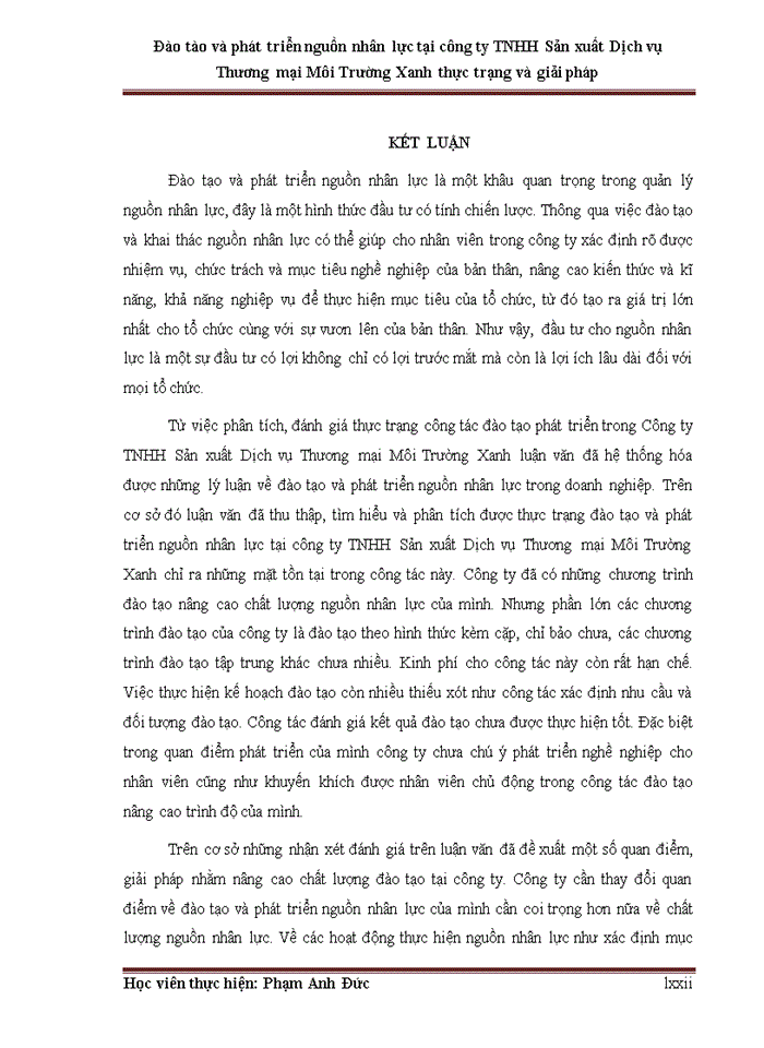 image for page ThS Đào tào và phát triển nguồn nhân lực tại công ty Trách nhiệm hữu hạn Sản xuất Dịch vụ Thương mại Môi Trường Xanh thực trạng và giải pháp