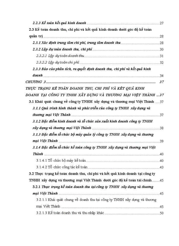 image for page ThS Hoàn thiện kế toán doanh thu chi phí và kết quả kinh doanh tại công ty Trách nhiệm hữu hạn xây dựng và thương mại Việt Thành