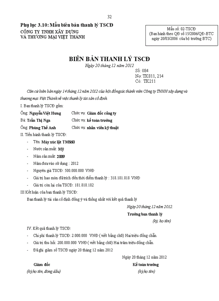 image for page ThS Hoàn thiện kế toán doanh thu chi phí và kết quả kinh doanh tại công ty Trách nhiệm hữu hạn xây dựng và thương mại Việt Thành