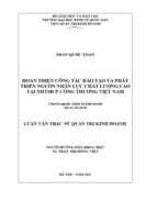 ThS Hoàn thiện công tác đào tạo và phát triển nguồn nhân lực CLC tại Ngân hàng TMCổ phần Công Thương Việt nam