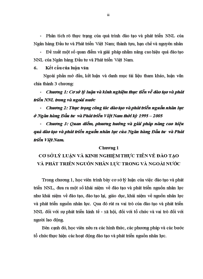 image for page ThS Quá trình đào tạo và phát triển nguồn nhân lực của Ngân hàng Đầu tư và Phát triển Việt Nam 1995 2005 Thực trạng kinh nghiệm và giải pháp