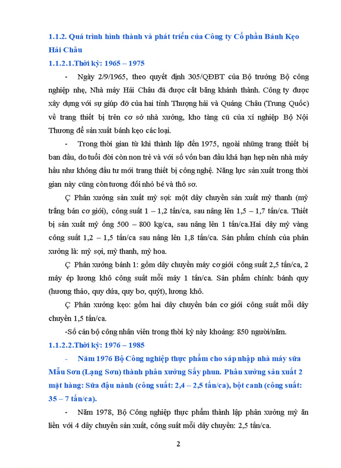 image for page Báo cáo tại Công ty Cổ phần bánh kẹo Hải Châu