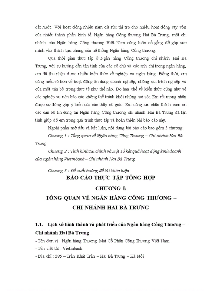 image for page Báo cáo tại Ngân hàng Thương Mại Cổ Phần Công Thương Việt Nam