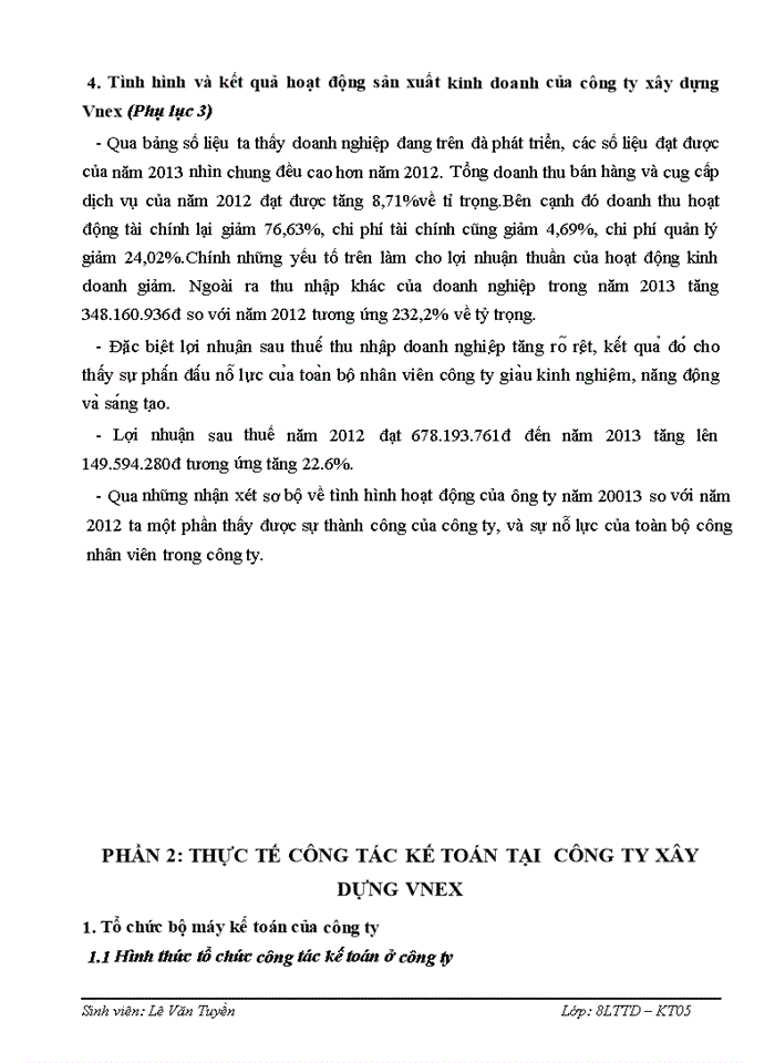 image for page Báo cáo tại Công ty cổ phần đầu tư và xây dựng Vnexpand Việt Nam tên viết tắt Công ty xây dựng Vnex