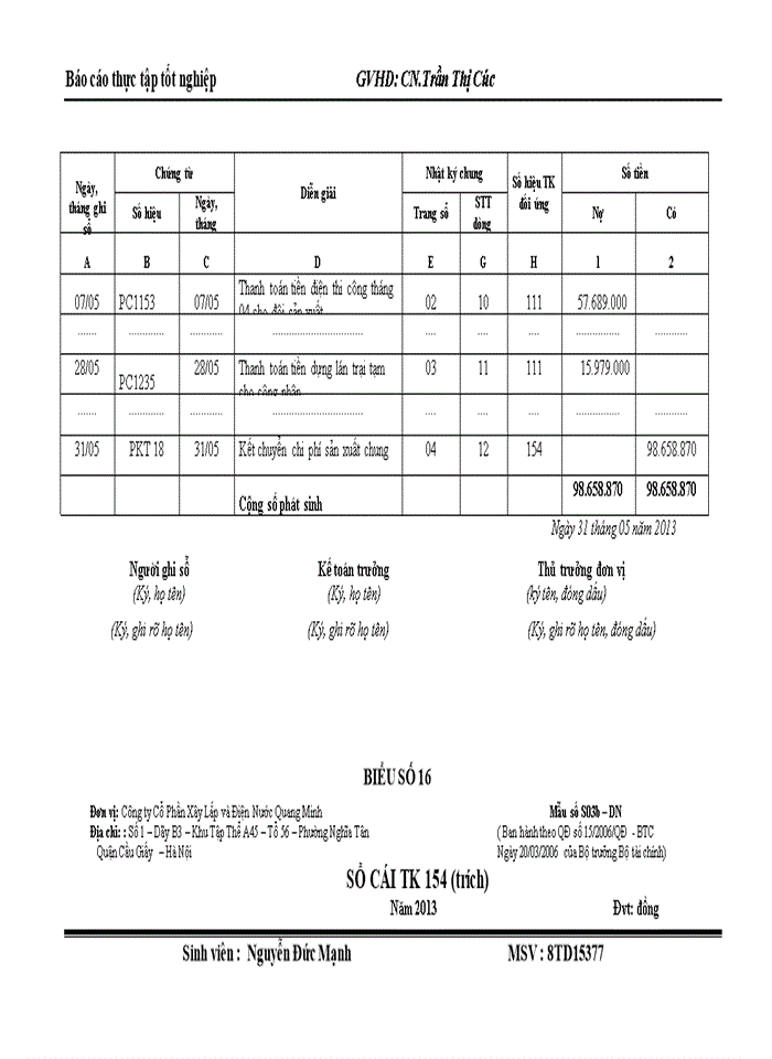image for page Báo cáo tại Công ty cổ phần xây lắp và điện nước Quang Minh