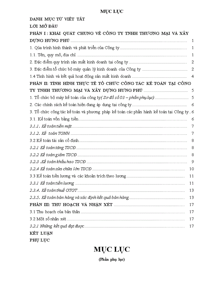 image for page Báo cáo tại Công ty Trách nhiệm hữu hạn Thương Mại và Xây Dựng Hưng Phú