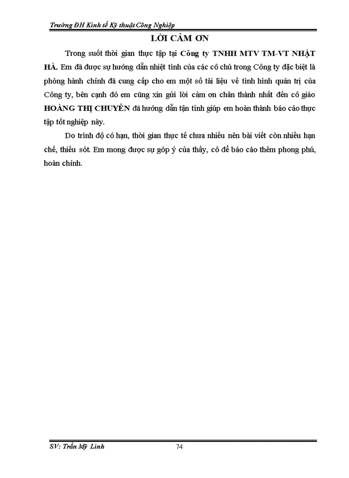 image for page QUẢN TRỊ KINH DOANH CỦA CÔNG TY Trách nhiệm hữu hạn Một thành viên THƯƠNG MẠI - VẬN TẢI NHẬT HÀ