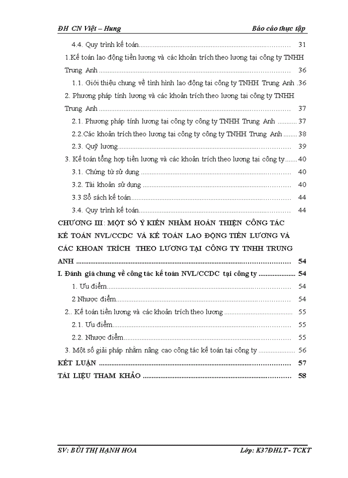 image for page Báo cáo tại công ty Trách nhiệm hữu hạn Trung Anh