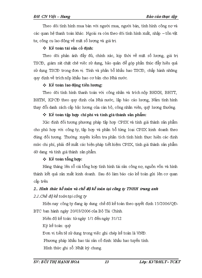 image for page Báo cáo tại công ty Trách nhiệm hữu hạn Trung Anh