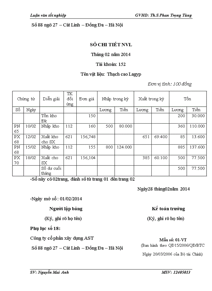 image for page Ths Kế toán nguyên vật liệu tại công ty Cổ Phần Xây Dựng AST