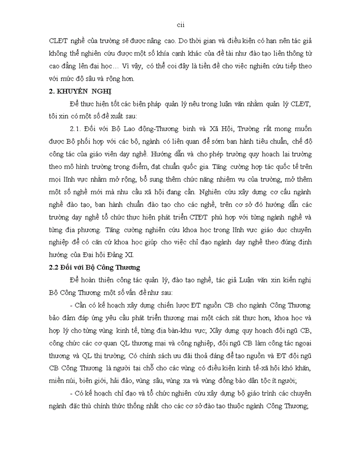 image for page Hoàn thiện quản lý đào tạo nghề của Trường Đào tạo Bồi dưỡng Cán bộ Công Thương TW