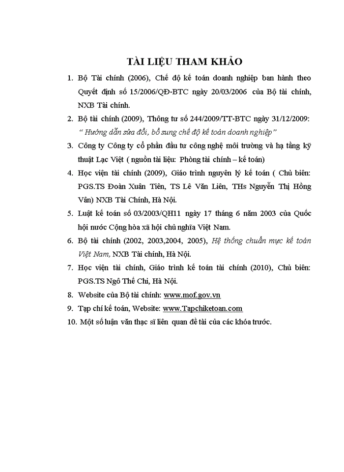 image for page ThS Hoàn thiện tổ chức công tác kế toán tại Công ty cổ phần đầu tư công nghệ môi trường và hạ tầng kỹ thuật Lạc Việt