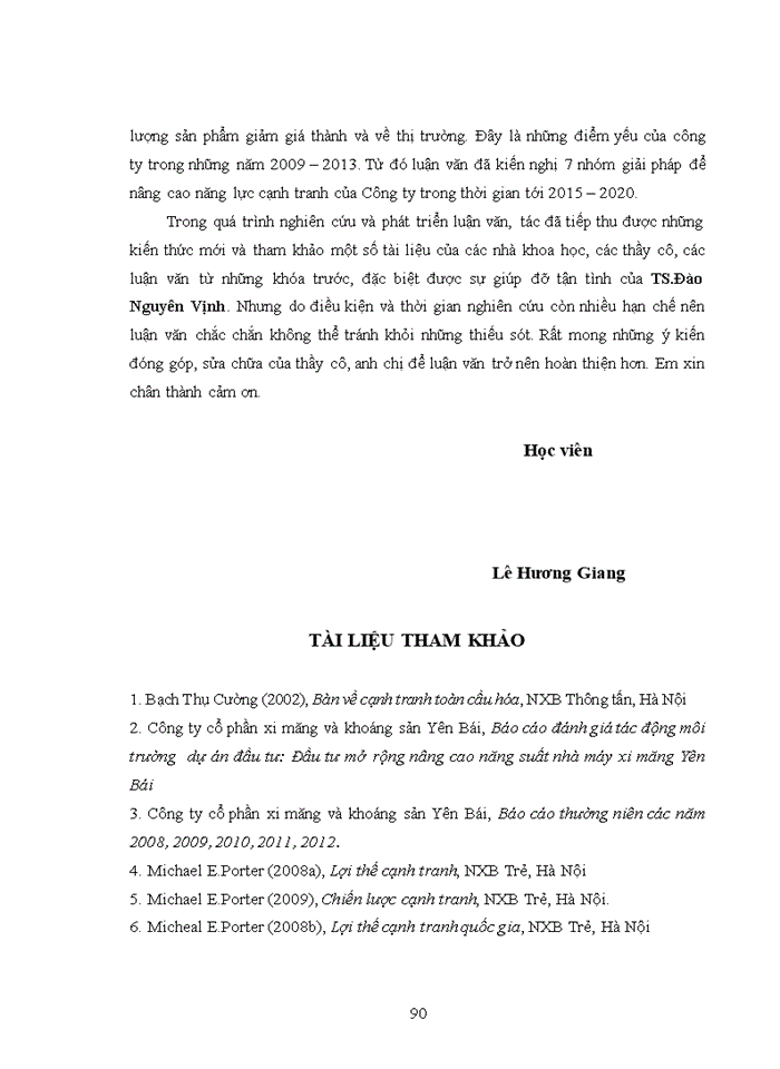 image for page ThS Nâng cao năng lực cạnh tranh của công ty cổ phần xi măng và khoáng sản Yên Bái giai đoạn 2015-2020
