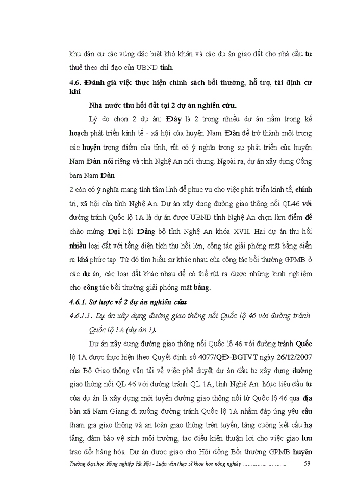 image for page ThS Đánh giá việc thực hiện chính sách bồi thường giải phóng mặt bằng khi Nhà nước thu hồi đất ở một số dự án trên địa bàn huyện Nam Đàn tỉnh Nghệ An