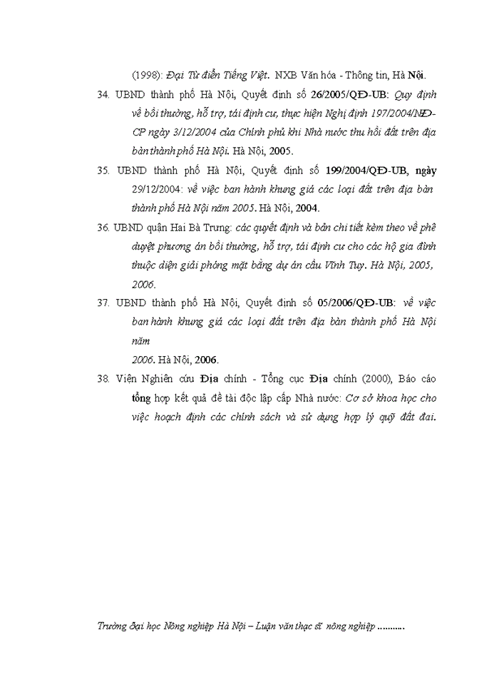 image for page ThS Đánh giá thực trạng công tác thu hồi đất bồi thường hỗ trợ và tái định cư của dự án cầu Vĩnh Tuy trên địa bàn quận Hai Bà Trưng thành phố Hà Nội