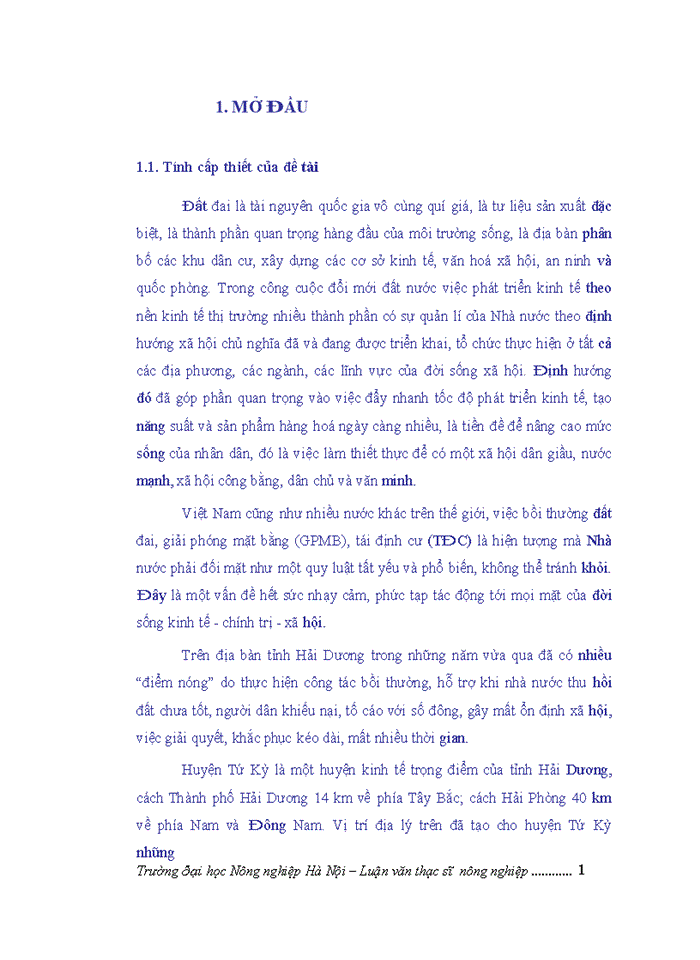 image for page ThS Đánh giá việc thực hiện chính sách bồi thường hỗ trợ giải phóng mặt bằng và tái định cư khi Nhà nước thu hồi đất tại một số dự án trên địa bàn huyện Tứ Kỳ tỉnh Hải Dương