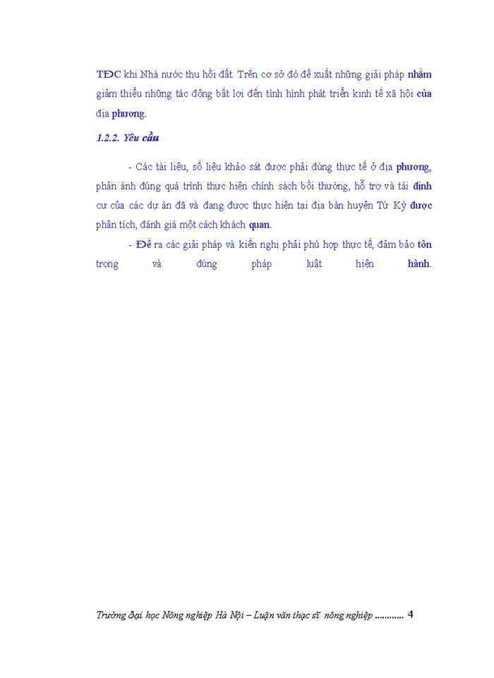 image for page ThS Đánh giá việc thực hiện chính sách bồi thường hỗ trợ giải phóng mặt bằng và tái định cư khi Nhà nước thu hồi đất tại một số dự án trên địa bàn huyện Tứ Kỳ tỉnh Hải Dương