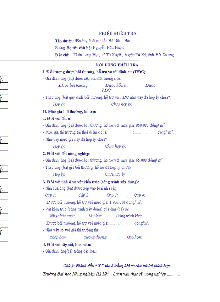 image for page ThS Đánh giá việc thực hiện chính sách bồi thường hỗ trợ giải phóng mặt bằng và tái định cư khi Nhà nước thu hồi đất tại một số dự án trên địa bàn huyện Tứ Kỳ tỉnh Hải Dương