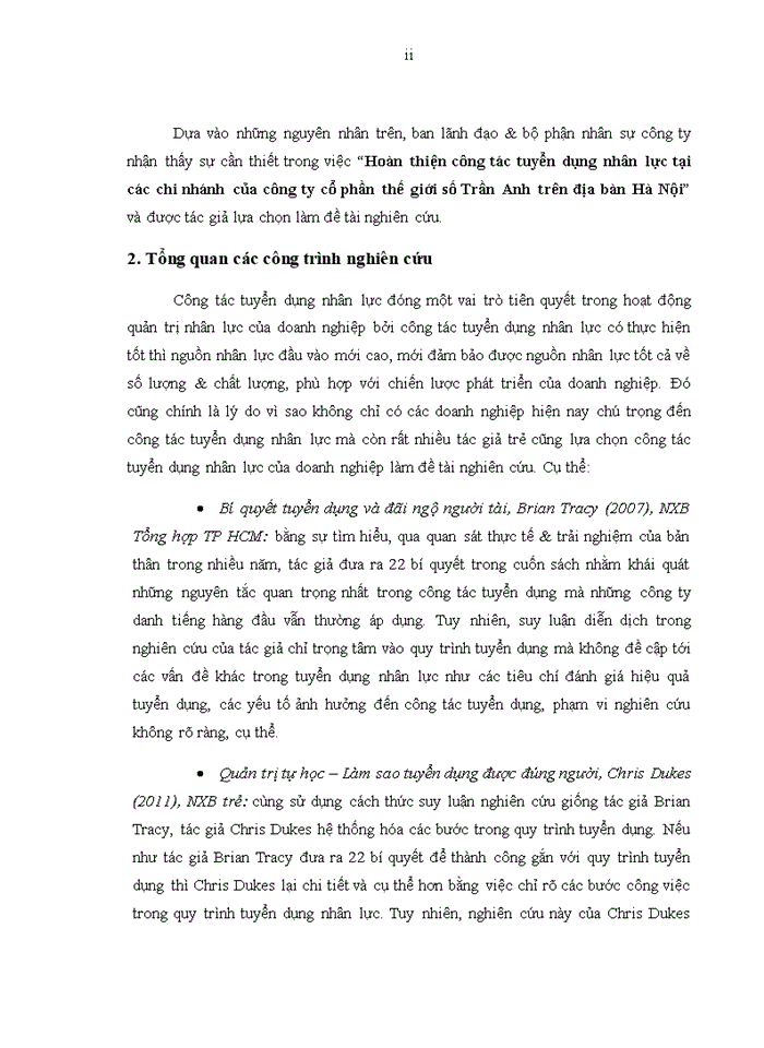 image for page ThS Hoàn thiện công tác tuyển dụng nhân lực tại các chi nhánh của công ty cổ phần thế giới số Trần Anh trên địa bàn Hà Nội