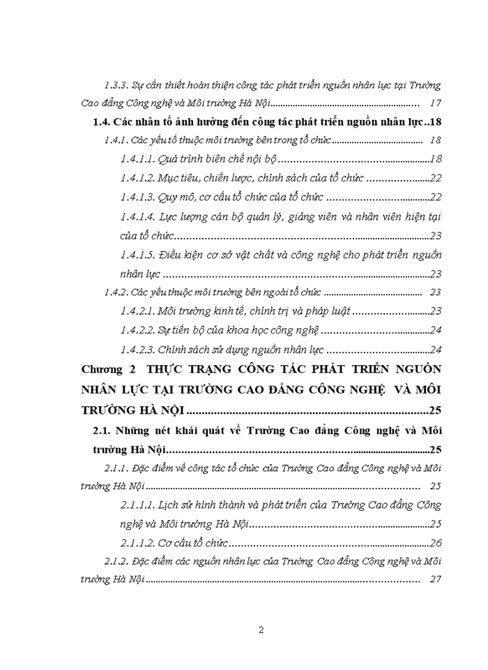 image for page ThS Phát triển nguồn nhân lực tại Trường Cao đẳng Công nghệ và Môi trường Hà Nội