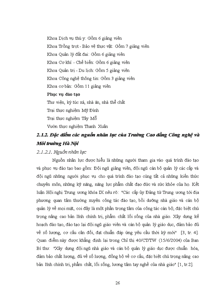 image for page ThS Phát triển nguồn nhân lực tại Trường Cao đẳng Công nghệ và Môi trường Hà Nội