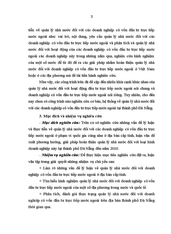 ThS Hoàn thiện quản lý nhà nước đối với doanh nghiệp có vốn đầu tư trực tiếp nước ngoài tại thành phố Đà Nẵng