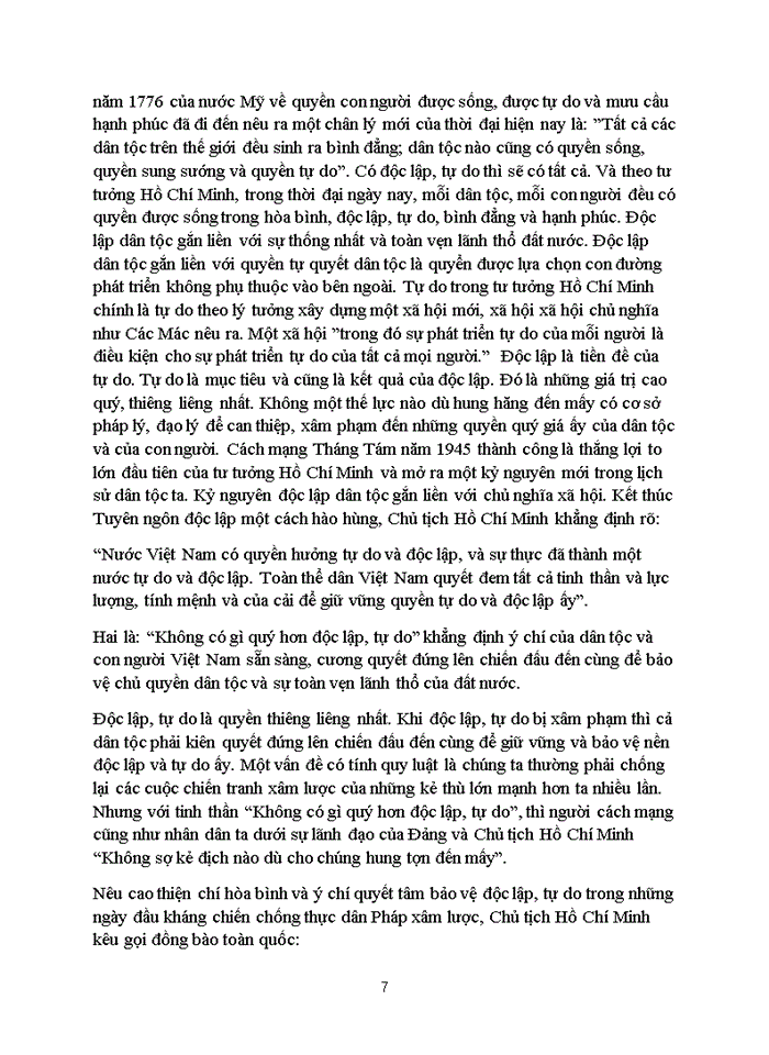 image for page Tư tưởng Nếu nước được độc lập mà dân không được hưởng hạnh phúc tự do thì độc lập cũng không có nghĩa lý gì