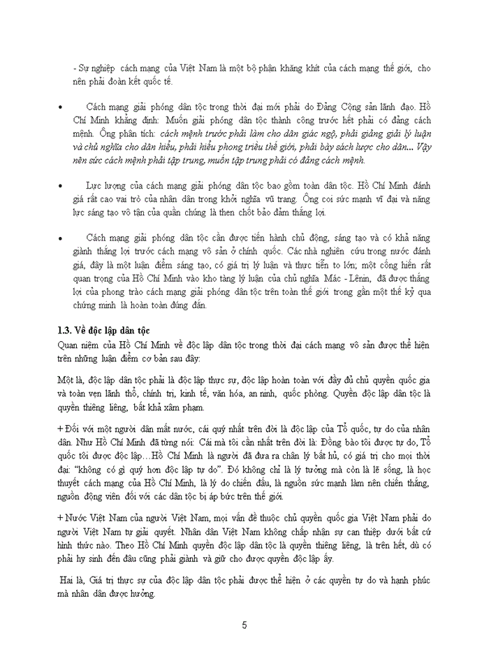 image for page Tư tưởng Phân tích luận điểm của Hồ Chí Minh Nước độc lập mà dân không được hưởng tự do hạnh phúc thì độc lập cũng chẳng có nghĩa lý gì Vận dụng lý luận vào thực tiễn ở Việt Nam