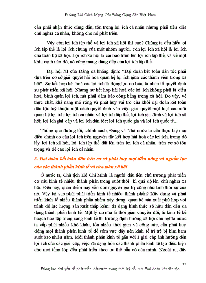 image for page Đường lối đảng PHÂN TÍCH QUAN ĐIỂM MỚI CỦA ĐẢNG TA VỀ ĐỘNG LỰC CHỦ YẾU ĐỂ PHÁT TRIỂN ĐẤT NƯỚC TRONG THỜI KỲ ĐỔI MỚI NÊU Ý NGHĨA THỰC TIỄN CỦA QUAN ĐIỂM NÀY