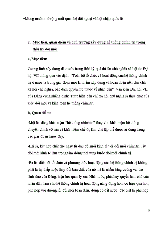 image for page Đường lối đảng Phân tích nhận thức mới của Đảng ta về xây dựng hệ thống chính trị thời kì đổi mới Hãy nêu suy nghĩ của bản thân khi nghiên cứu nhận thức trên