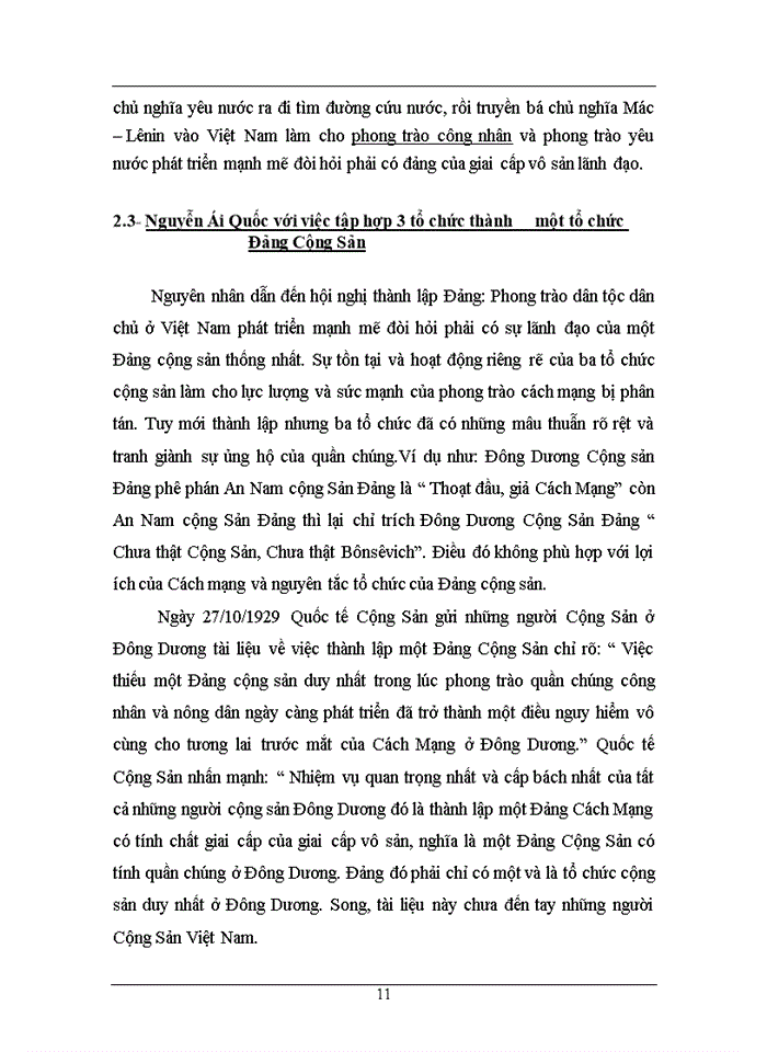 image for page Đường lối đảng Hãy làm rõ vai trò của Nguyễn Ái Quốc trong việc sáng lập ra Đảng Cộng Sản Việt Nam