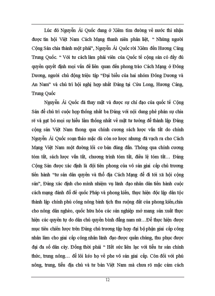 image for page Đường lối đảng Hãy làm rõ vai trò của Nguyễn Ái Quốc trong việc sáng lập ra Đảng Cộng Sản Việt Nam