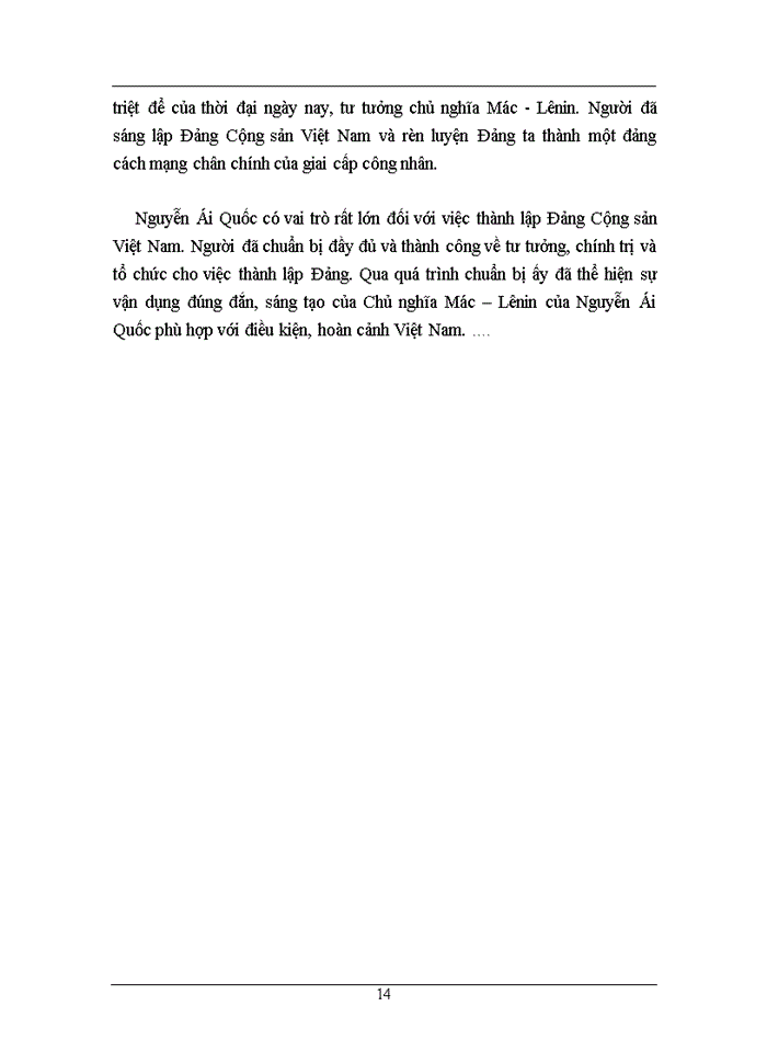 image for page Đường lối đảng Hãy làm rõ vai trò của Nguyễn Ái Quốc trong việc sáng lập ra Đảng Cộng Sản Việt Nam