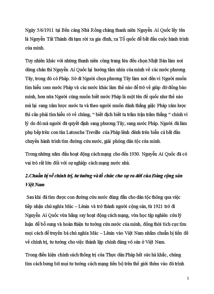 image for page Đường lối đảng Vai trò của lãnh tụ nguyễn ái quốc trong việc thành lập đảng cộng sản việt nam