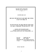 Xây dựng chiến lược kinh doanh cho công ty cổ phần giấy Việt giai đoạn 2015 - 2020