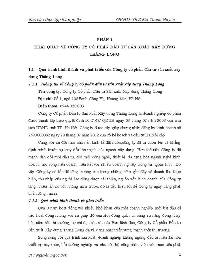 image for page Báo cáo Tổ chức công tác kế toán tại Công ty Cổ phần Đầu tư Sản xuất Xây dựng Thăng Long