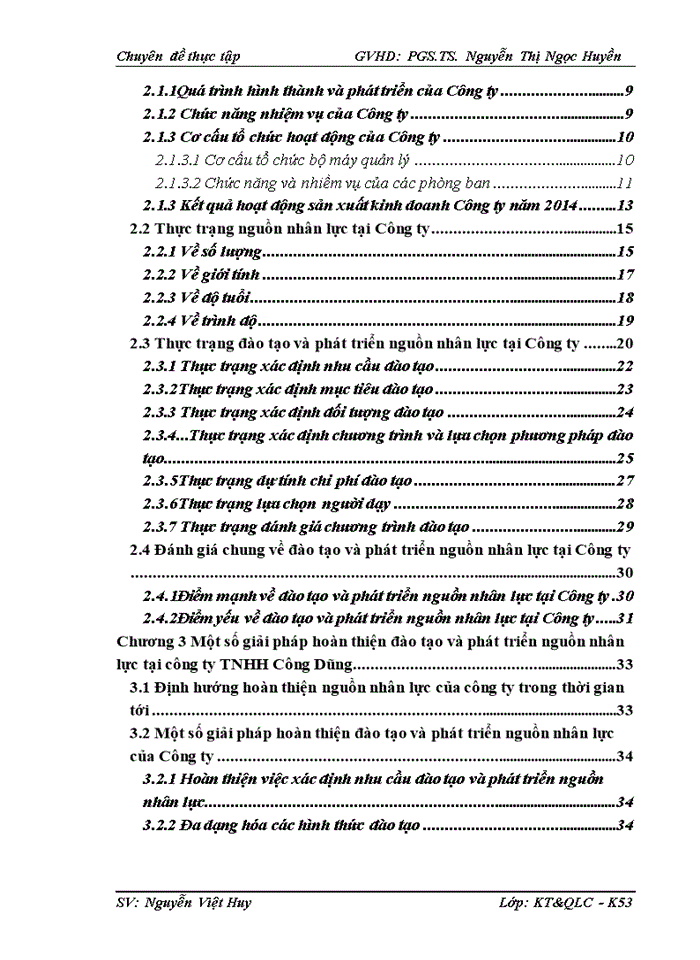 image for page Đào tạo và phát triển nguồn nhân lực tại công ty Trách nhiệm hữu hạn Công Dũng