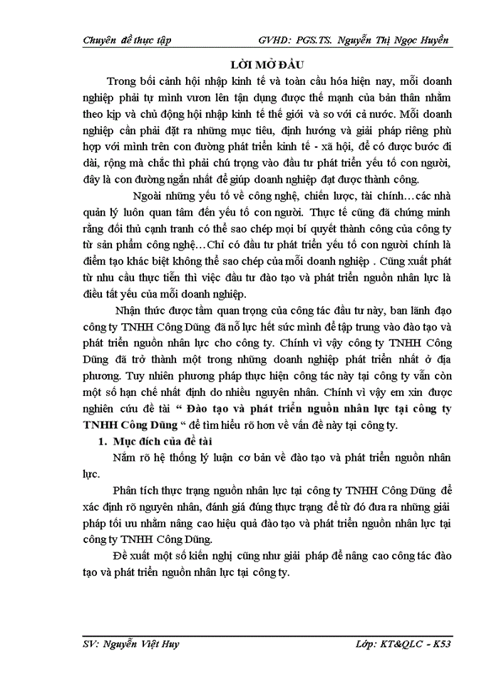 image for page Đào tạo và phát triển nguồn nhân lực tại công ty Trách nhiệm hữu hạn Công Dũng