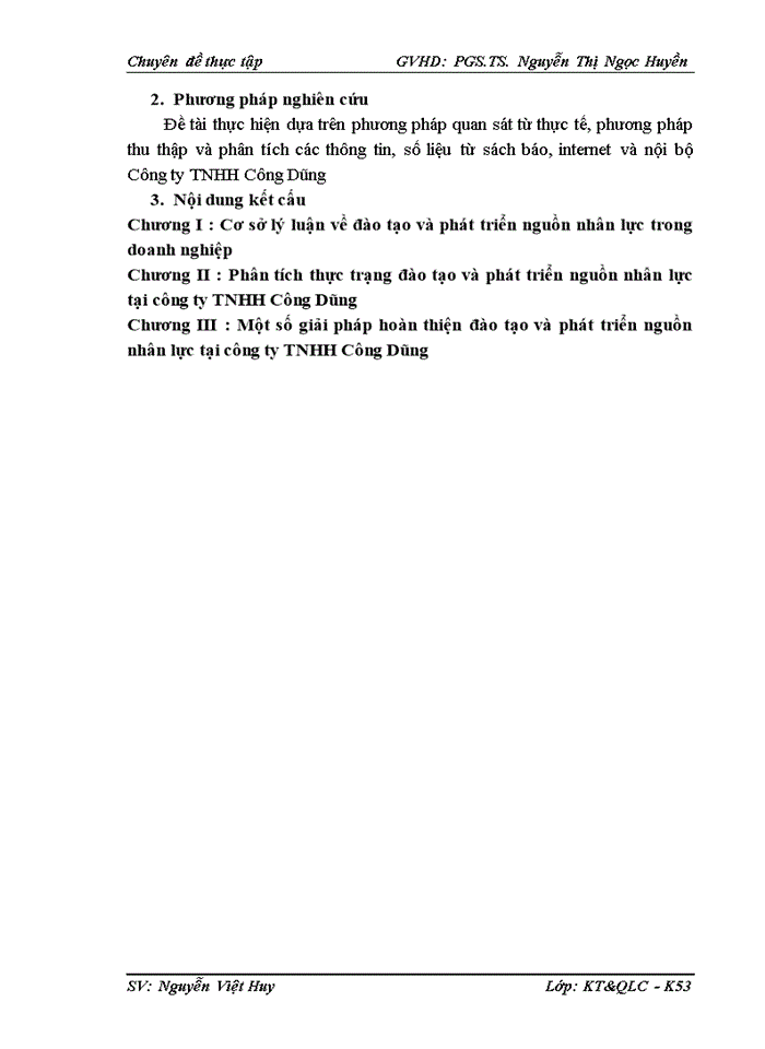 image for page Đào tạo và phát triển nguồn nhân lực tại công ty Trách nhiệm hữu hạn Công Dũng