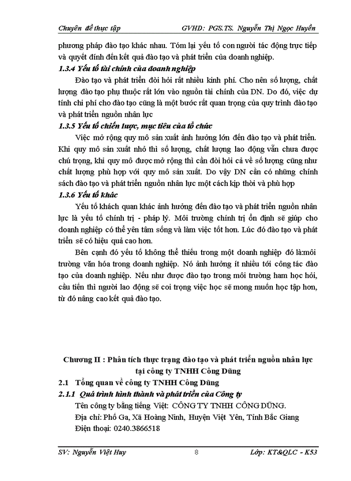 image for page Đào tạo và phát triển nguồn nhân lực tại công ty Trách nhiệm hữu hạn Công Dũng
