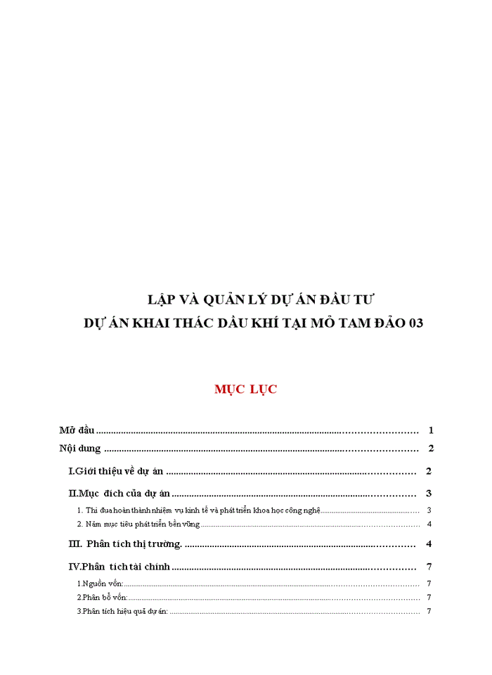 image for page LẬP VÀ QUẢN LÝ DỰ ÁN ĐẦU TƯ DỰ ÁN KHAI THÁC DẦU KHÍ TẠI MỎ TAM ĐẢO 03