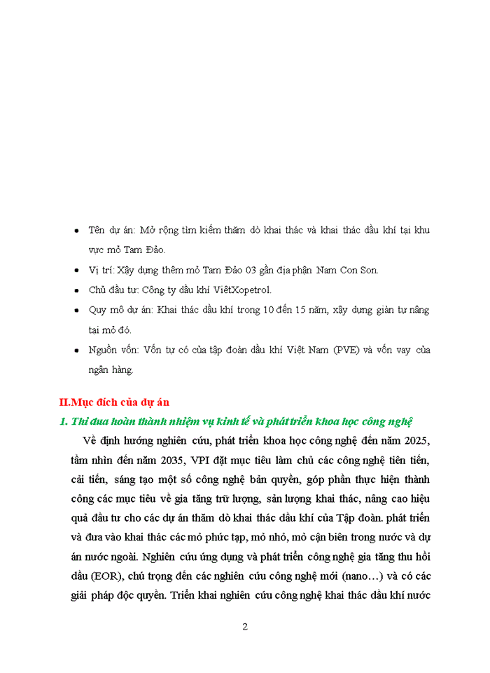 image for page LẬP VÀ QUẢN LÝ DỰ ÁN ĐẦU TƯ DỰ ÁN KHAI THÁC DẦU KHÍ TẠI MỎ TAM ĐẢO 03