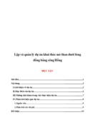 Lập và quản lý dự án khai thác mỏ than dưới lòng đồng bằng sông Hồng