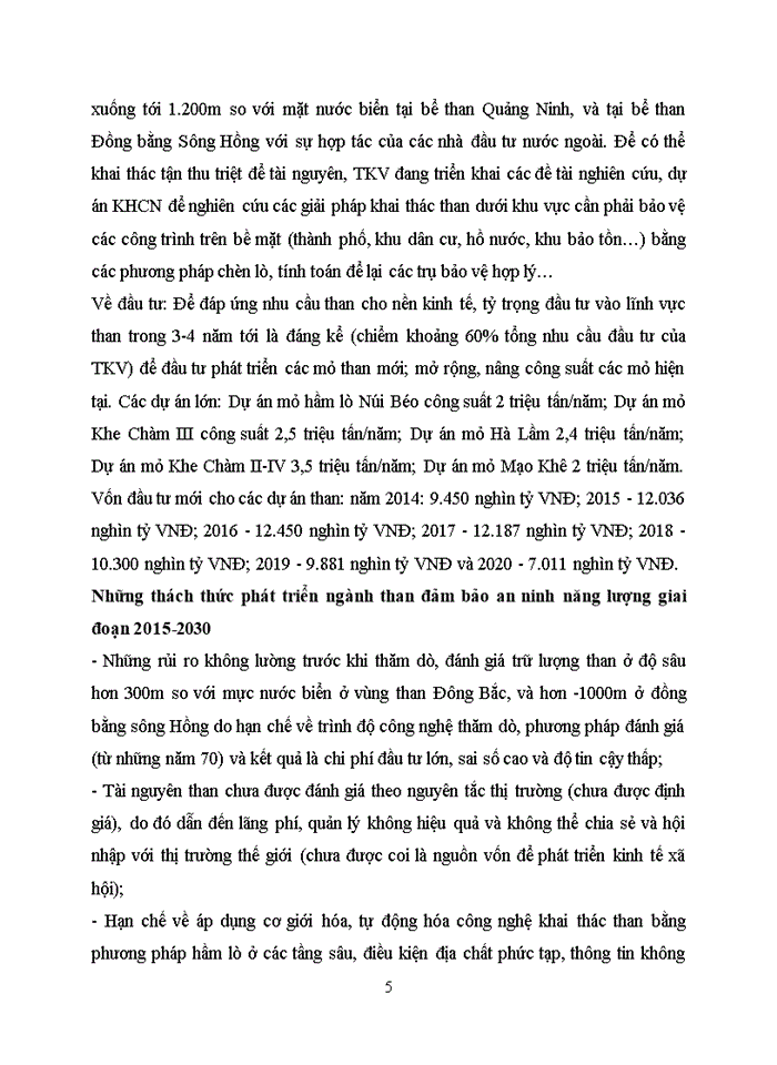 image for page Lập và quản lý dự án khai thác mỏ than dưới lòng đồng bằng sông Hồng