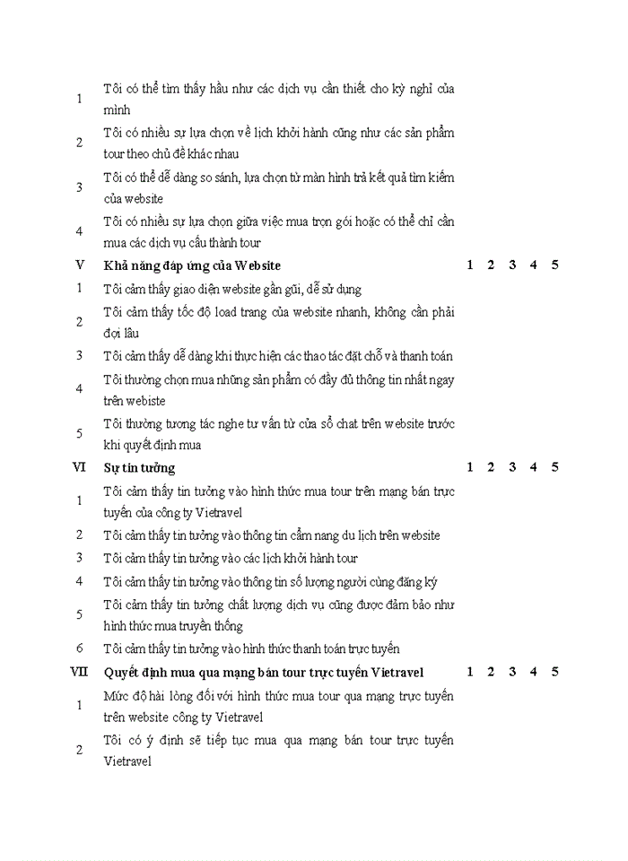 image for page Ths Các nhân tố ảnh hưởng đến hành vi mua tour trực tuyến của du khách Nghiên cứu trường hợp khách du lịch tại công ty du lịch Vietravel