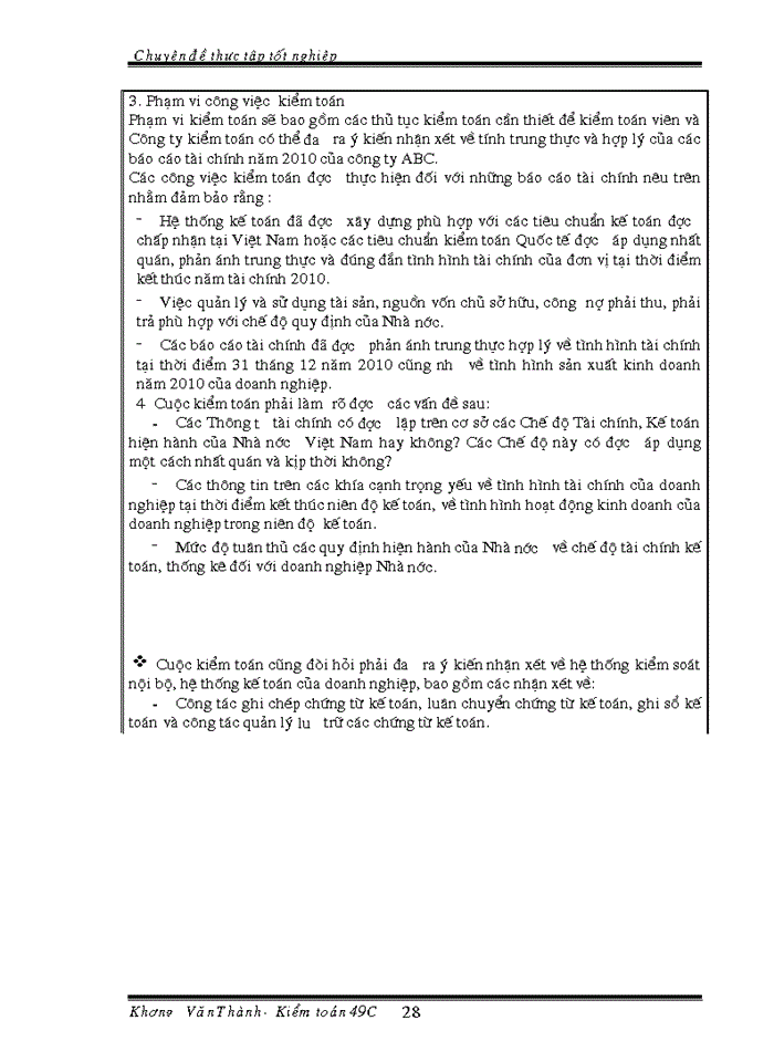 image for page Vận dụng quy trình kiểm toán vào kiểm toán khoản mục doanh thu trong kiểm toán Báo cáo tài chính do Công ty kiểm toán AVA thực hiện