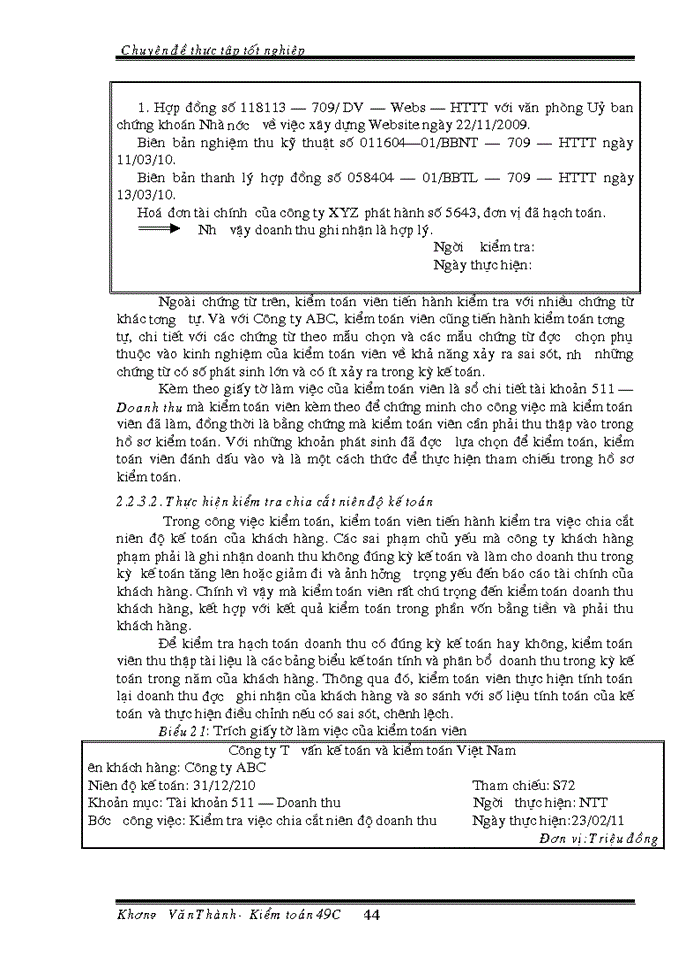 image for page Vận dụng quy trình kiểm toán vào kiểm toán khoản mục doanh thu trong kiểm toán Báo cáo tài chính do Công ty kiểm toán AVA thực hiện