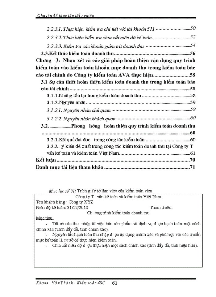 image for page Vận dụng quy trình kiểm toán vào kiểm toán khoản mục doanh thu trong kiểm toán Báo cáo tài chính do Công ty kiểm toán AVA thực hiện